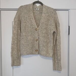 Cozy Beige Cable Knit Cardigan